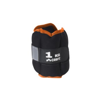 CRIVIT Kurzhantel-Set, 2x 1 kg / Gewichtsmanschette, 2x 1 kg / Expander / Bauchmuskeltrainer - B-Ware