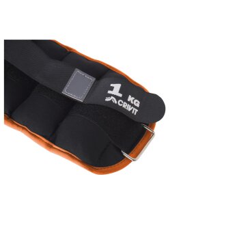 CRIVIT Kurzhantel-Set, 2x 1 kg / Gewichtsmanschette, 2x 1 kg / Expander / Bauchmuskeltrainer - B-Ware