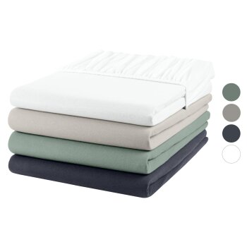 LIVARNO home Spannbettlaken Jersey, 180-200 x 200 cm -...