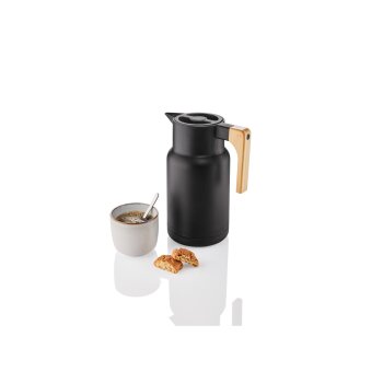LIVARNO home Isolierkanne mit Holzgriff - B-Ware