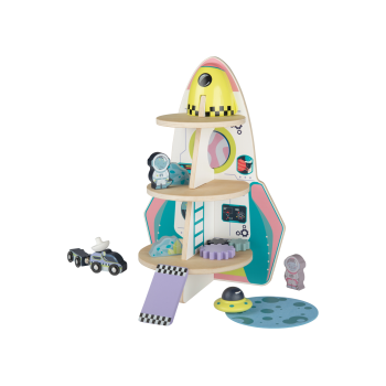 Playtive Holzrollenspielzeug Rakete, 10-teilig - B-Ware
