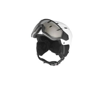 CRIVIT Damen Herren Skihelm mit selbsttönendem Visier (Weiß, M/L) - B-Ware gut