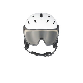CRIVIT Damen Herren Skihelm mit selbsttönendem Visier (Weiß, M/L) - B-Ware gut