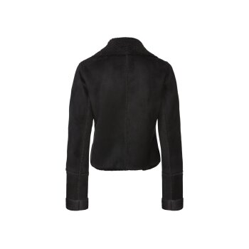 esmara® Damen Bikerjacke aus Lammfellimitat (schwarz, 34) - B-Ware sehr gut