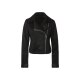 esmara® Damen Bikerjacke aus Lammfellimitat (schwarz, 34) - B-Ware sehr gut