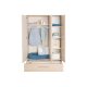 roba Kinderkleiderschrank Sidney 3-türig, Cashmere / Dekor Eiche - B-Ware sehr gut