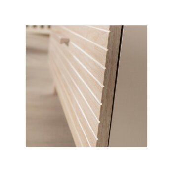 roba Kinderkleiderschrank Sidney 3-türig, Cashmere / Dekor Eiche - B-Ware Transportschaden