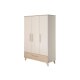roba Kinderkleiderschrank Sidney 3-türig, Cashmere / Dekor Eiche - B-Ware Transportschaden