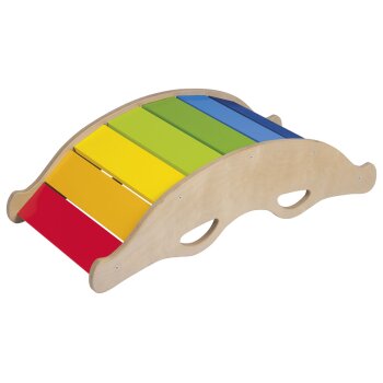 Playtive Holz Balancewippe, in Regenbogenfarben - B-Ware