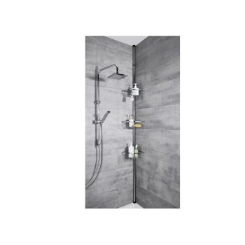 LIVARNO home Teleskop-Duscheckregal, mit Klemmsystem -...