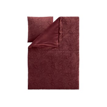 LIVARNO® Plüsch-Wendebettwäsche, 155 x 220 cm (Rot) - B-Ware neuwertig