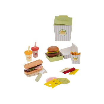 lupilu® Holz-Lebensmittel (Burger/Baguette) - B-Ware neuwertig