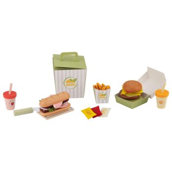lupilu® Holz-Lebensmittel (Burger/Baguette) - B-Ware neuwertig