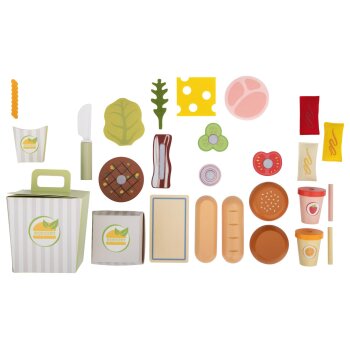 lupilu® Holz-Lebensmittel (Burger/Baguette) - B-Ware neuwertig