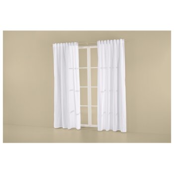 LIVARNO® Vorhangschal-Set, 2-teilig (Weiß) - B-Ware neuwertig