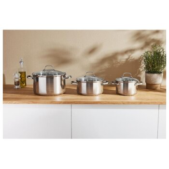 SILVERCREST® Topf-Set, 3 Stück - B-Ware Transportschaden Kosmetisch