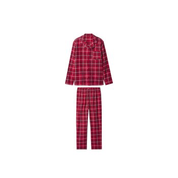 esmara Men Herren Flanell-Pyjama (Rot, S (44/46)) -...