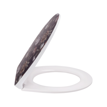 LIVARNO® WC-Sitz, aus Duroplast, mit Absenkautomatik, Blumen - B-Ware neuwertig