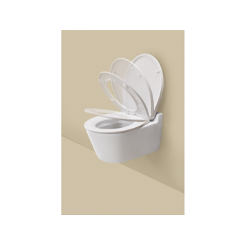 LIVARNO® WC-Sitz, aus Duroplast, mit Absenkautomatik, Blumen - B-Ware neuwertig