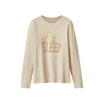 esmara® Damen-Pyjama, L, weiß/braun - B-Ware...