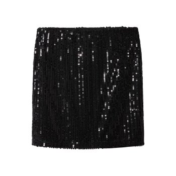 esmara® Damen Pailletten-Minirock (Schwarz, S(36/38)) - B-Ware neuwertig