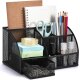 Office World Schreibtisch-Organizer, aus Metall, schwarz - B-Ware sehr gut