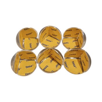 BEARTOP Eckenschutz mit Kleber von Tesa, 6 Stück, rund, transparent - B-Ware sehr gut