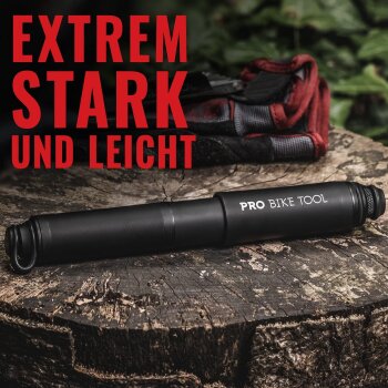 PRO BIKE TOOL Mini Fahrradpumpe, für Presta & Schrader Ventile, bis 6,9 Bar - B-Ware sehr gut