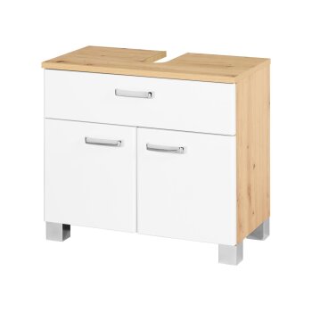LIVARNO HOME Waschbeckenunterschrank »Palermo«, weiß/Korpus Eiche-Artisan - B-Ware gut
