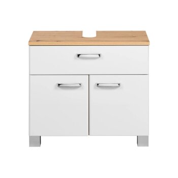 LIVARNO HOME Waschbeckenunterschrank »Palermo«, weiß/Korpus Eiche-Artisan - B-Ware gut