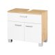 LIVARNO HOME Waschbeckenunterschrank »Palermo«, weiß/Korpus Eiche-Artisan - B-Ware gut