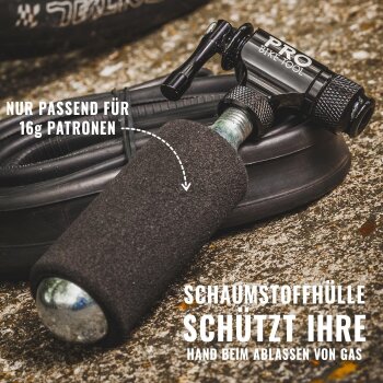 PRO BIKE TOOL Fahrradpumpe CO2 Kartuschenpumpe, ohne Kartusche, schwarz - B-Ware sehr gut