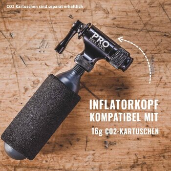 PRO BIKE TOOL Fahrradpumpe CO2 Kartuschenpumpe, ohne Kartusche, schwarz - B-Ware sehr gut