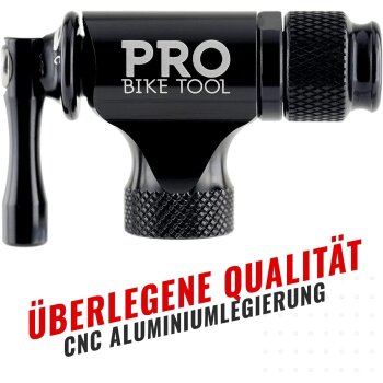 PRO BIKE TOOL Fahrradpumpe CO2 Kartuschenpumpe, ohne Kartusche, schwarz - B-Ware sehr gut