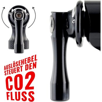 PRO BIKE TOOL Fahrradpumpe CO2 Kartuschenpumpe, ohne Kartusche, schwarz - B-Ware sehr gut