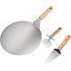 Kitchtic Pizza Serving Set 3 tlg. Edelstahl mit Holzgriff, raoclay - B-Ware sehr gut