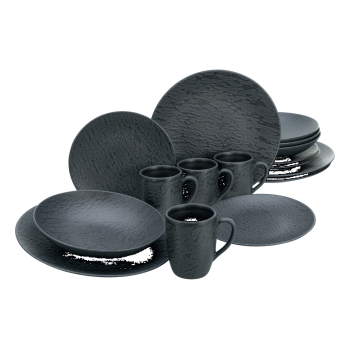 Creatable Geschirrset »Schiefer Black«...