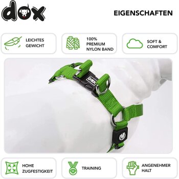 DDOXX Hundegeschirr Nylon, Step-In, verstellbar, S, grün - B-Ware gut