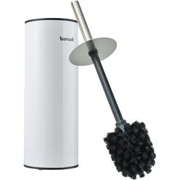 Bamodi Toilettenbürstenhalter, Edelstahl, weiß - B-Ware sehr gut