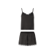 esmara® Damen Satin Pyjama (Schwarz, S(36/38)) - B-Ware neuwertig