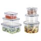 SILVERCREST® Frischhaltedosen-Set, 6-teilig (quadratisch & rund) - B-Ware sehr gut