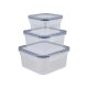 SILVERCREST® Frischhaltedosen-Set, 6-teilig (quadratisch & rund) - B-Ware sehr gut