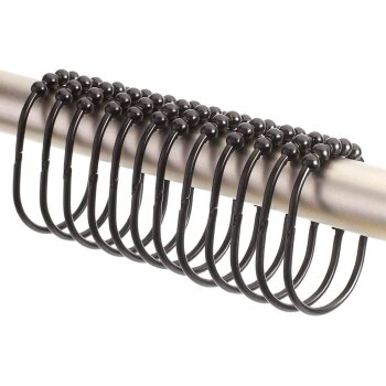 2 Lb. Depot 12er Set Duschvorhangringe, aus Edelstahl,...