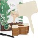 OwnGrown Holzschilder zum Beschriften, Pflanzenstecker Set, 60 Pflanzschilder und Stift, wetterfest - B-Ware sehr gut