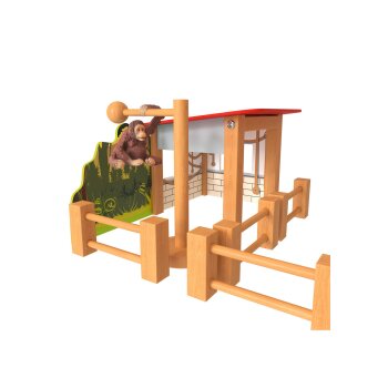 Playtive Holz Zoogehege, mit zweiseitig verwendbarer...