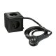 TRONIC® Steckdosenwürfel mit USB-Anschlüssen, schwarz - B-Ware sehr gut