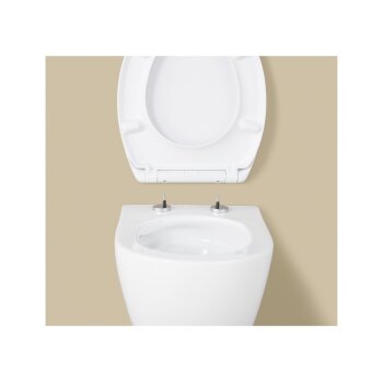 LIVARNO® Toilettensitz, aus Duroplast, mit Absenkautomatik, weiß - B-Ware neuwertig