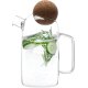 WHOLE HOUSEWARES Glaskrug/Karaffe mit Kork Deckel, 750 ml, 17,5x8,5 cm - B-Ware sehr gut