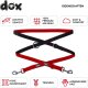 DDOXX Hundeleine Air Mesh, 3fach verstellbar, XS - 1,0 x 200 cm, rot - B-Ware sehr gut