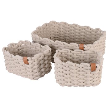 LIVARNO® Aufbewahrungskorb-Set, 3-teilig - B-Ware